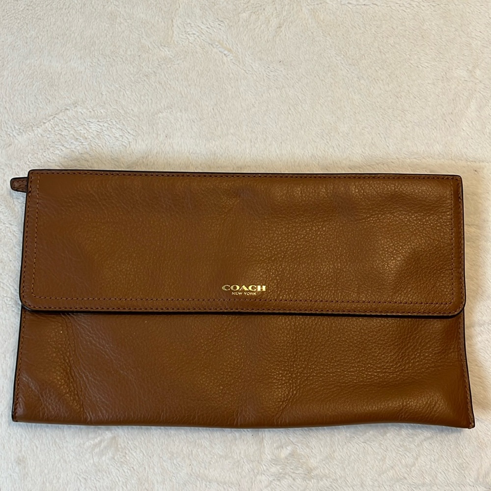 Coach Brown Leather Clutch